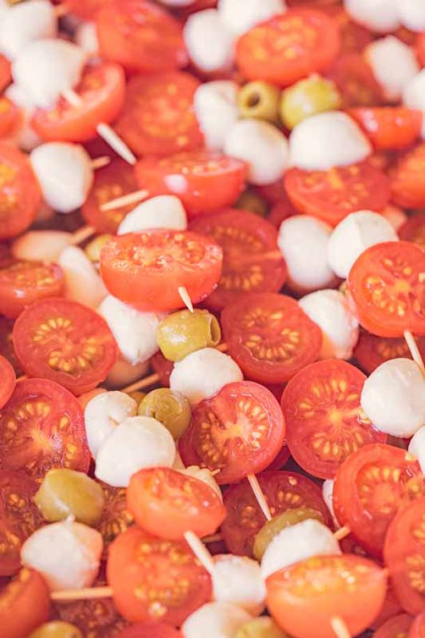 Tomaten Mozarella spiesschen